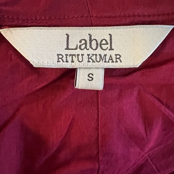 Ritu Kumar Label Wine One-Shoulder Dress - Picture 13 of 13